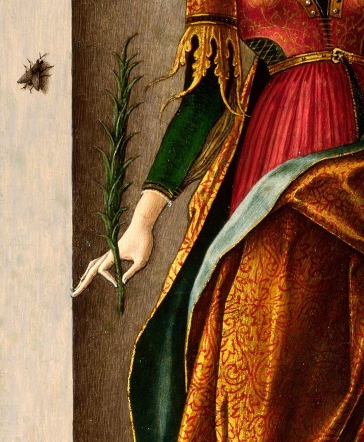 Détail issu de Crivelli Carlo, Sainte Catherine d’Alexandrie