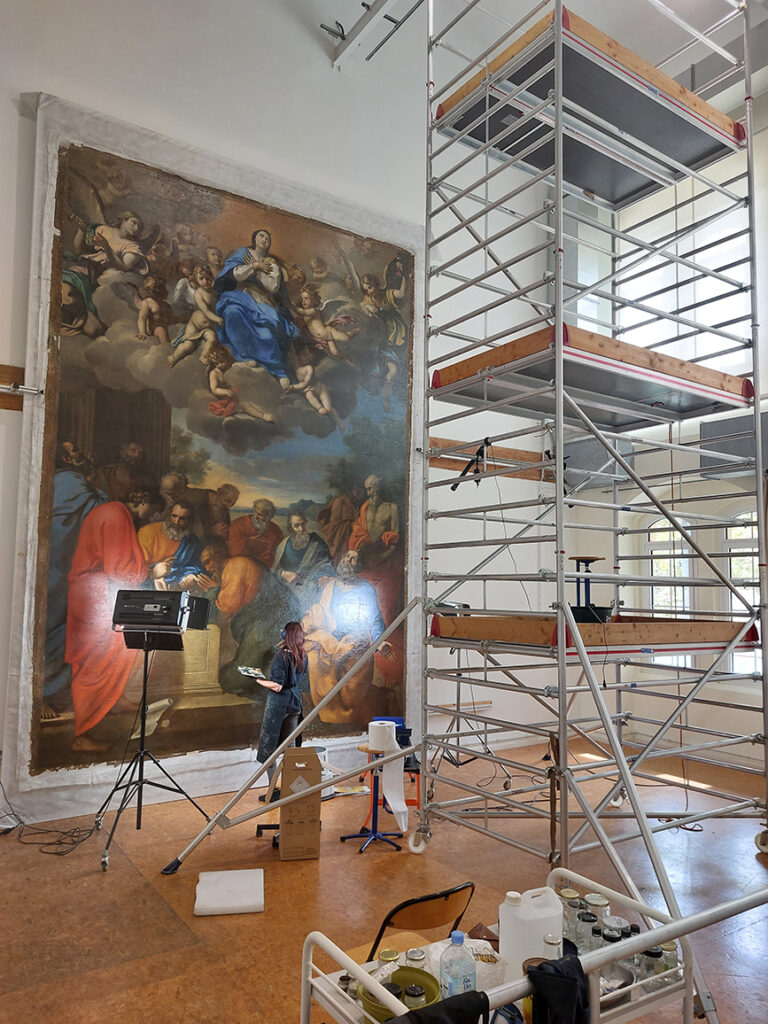 Restauration Assomption Mignard dans la fosse